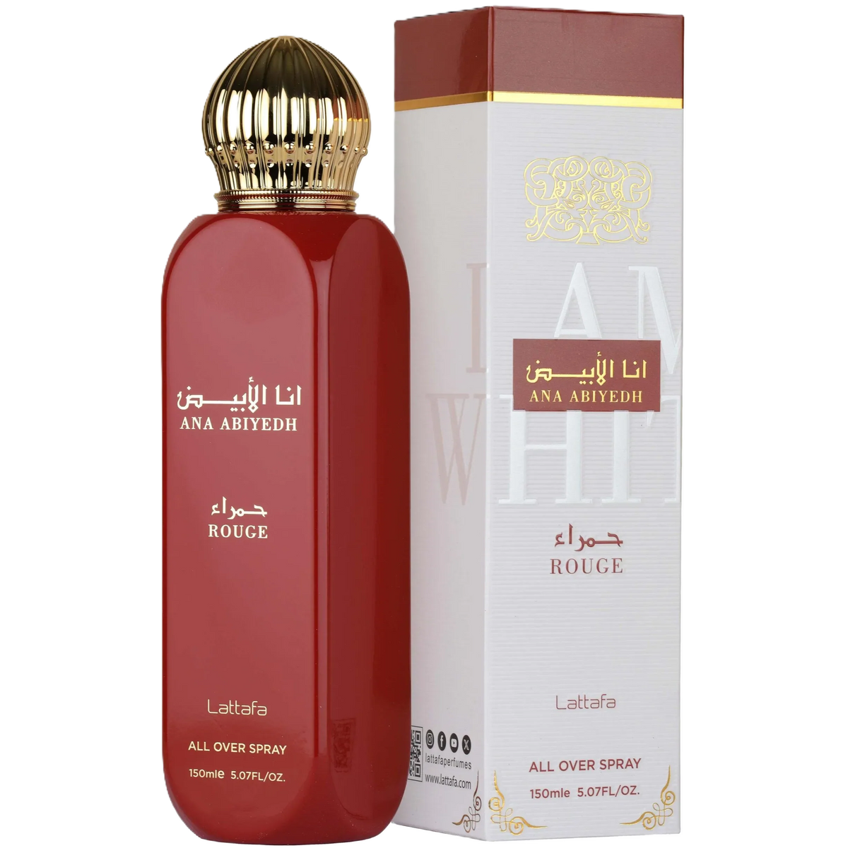Lattafa All Over Ana Abiyedh Rouge 150ML